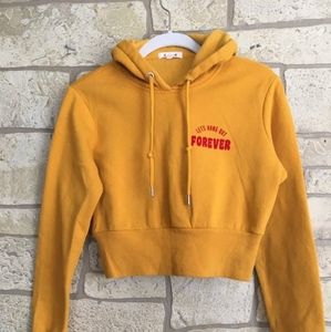 💛 Cozy XS sunset yellow cropped sweatshirt
